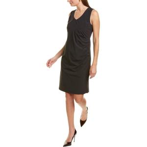 NIC+ZOE Women’s Tech Stretch Ruche Dress(Black Onyx)