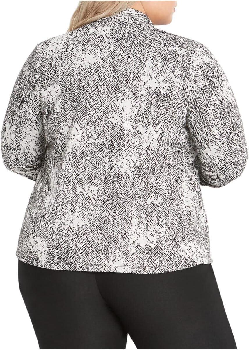imageNICZOE Marblelous Jacket Plus Size CasualGrey Multi