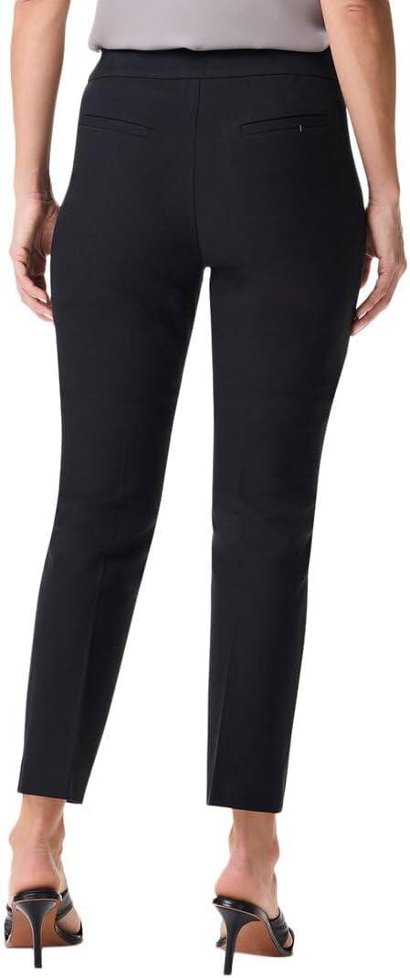 imageNICZOE Womens 28quot Copley Straight Cotton BiStretch Extended Tab PantBlack Onyx