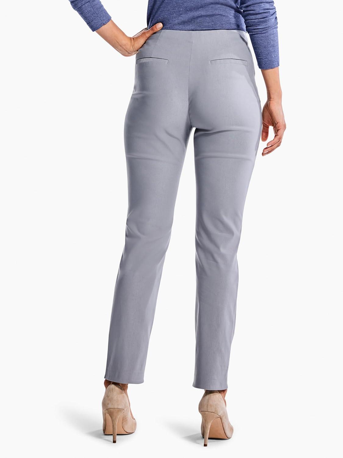 imageNICZOE Womens 28quot Polished Wonderstretch Straight Ankle PantMoonwalk