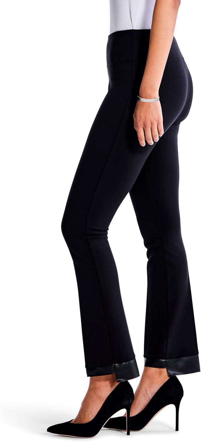 imageNICZOE Womens 28quot Ponte Demi Boot Ankle PantBlack Onyx