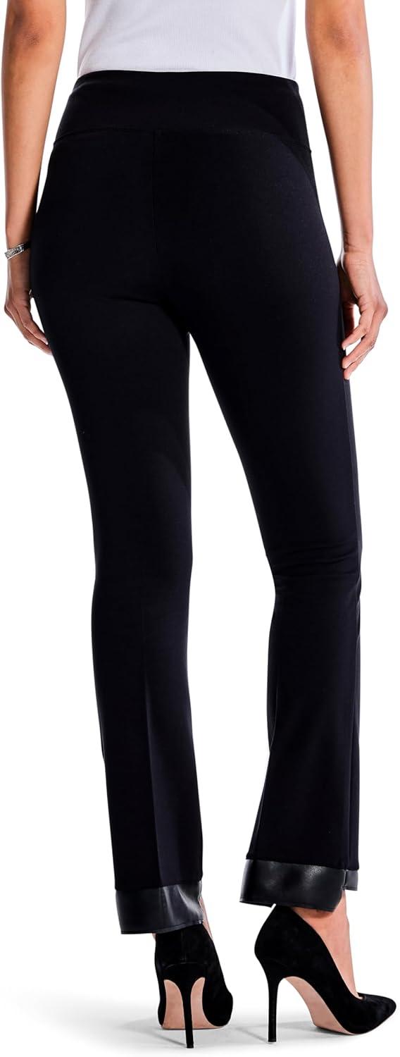 imageNICZOE Womens 28quot Ponte Demi Boot Ankle PantBlack Onyx