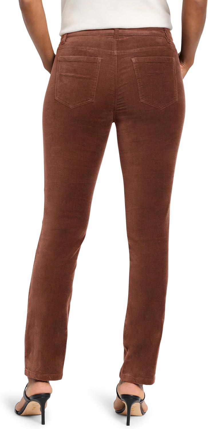 imageNICZOE Womens 28quot Velvet Straight Ankle PantChai