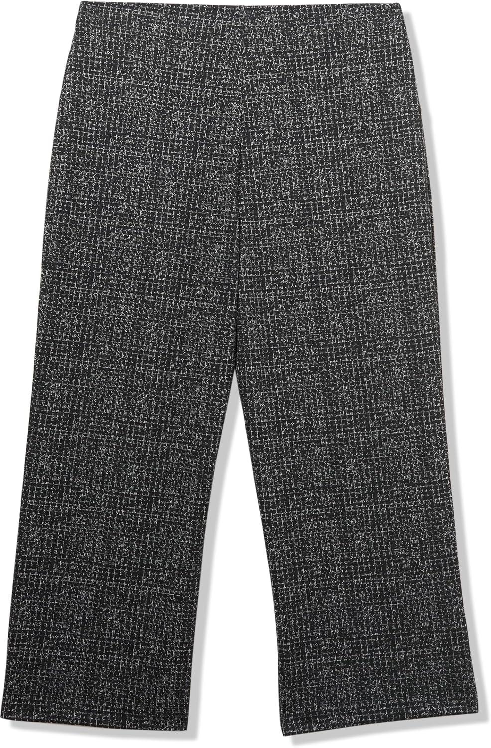 imageNICZOE Womens 305quot Lenox Wide Leg Dotty Grid PantBlack Multi