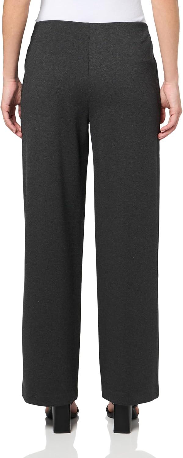 imageNICZOE Womens 305quot Lenox Wide Leg Drapey Ponte PantCharcoal