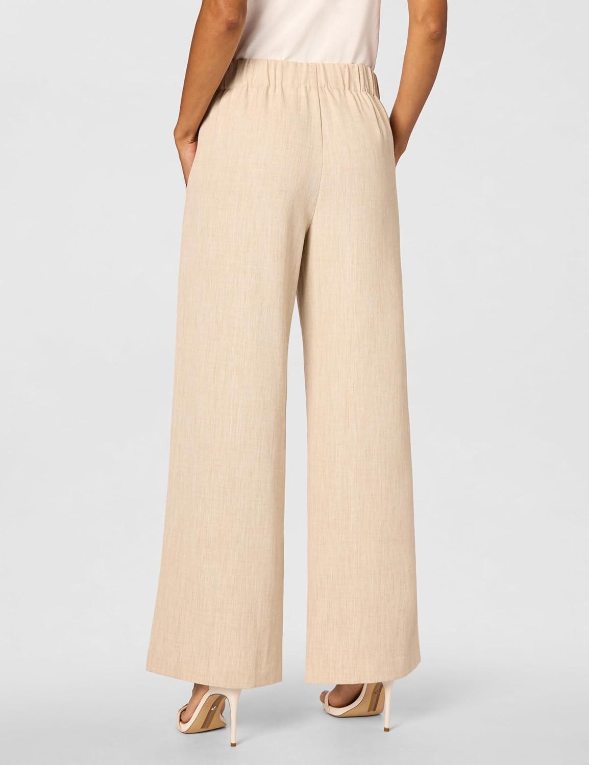 imageNICZOE Womens 31quot BiStretch Twill WideLeg PantBiscotti Heather