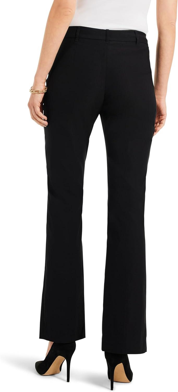 imageNICZOE Womens 31quot Polished Wonderstretch Boot Cut Slit PantBlack Onyx