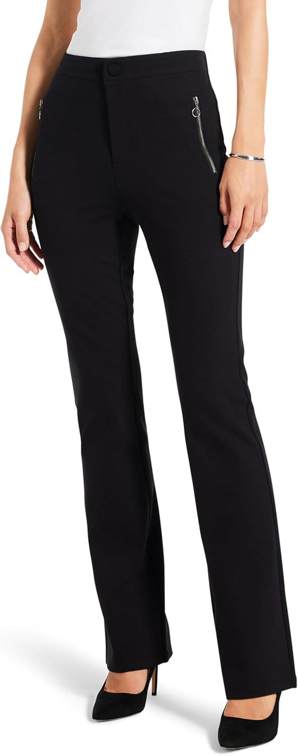 imageNICZOE Womens 31quot Ponte Knit PantBlack Onyx