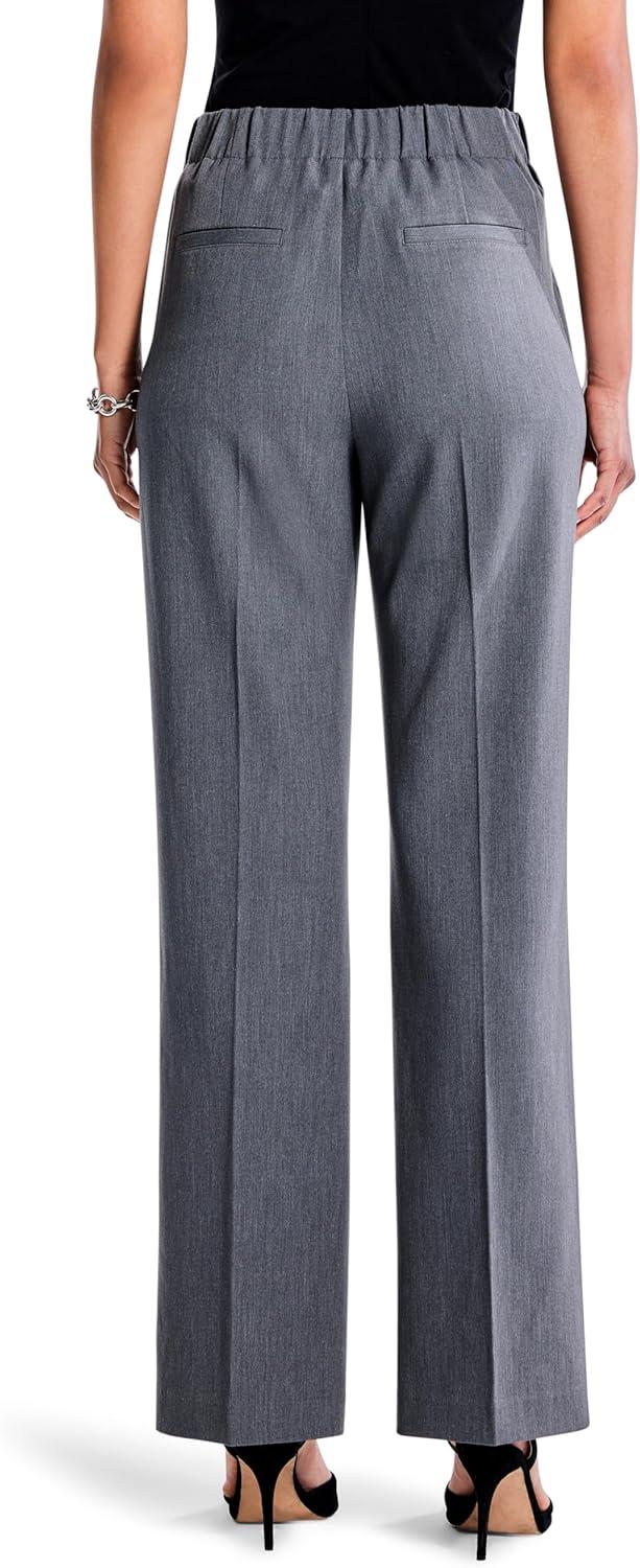 imageNICZOE Womens 31quot The Avenue Wide Leg Pleated PantCharcoal