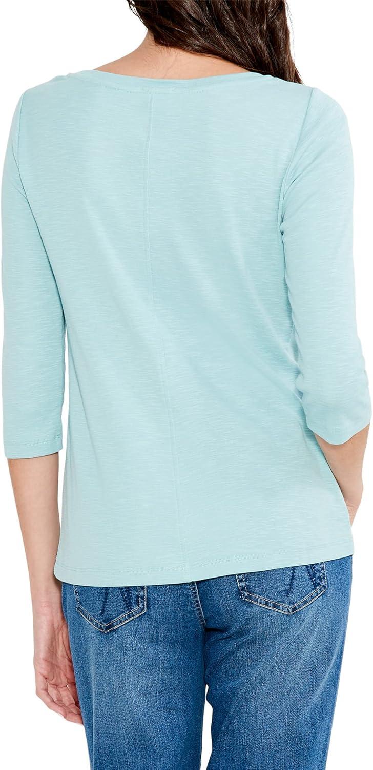 imageNICZOE Womens 34 Sleeve Boat TeeAquifer