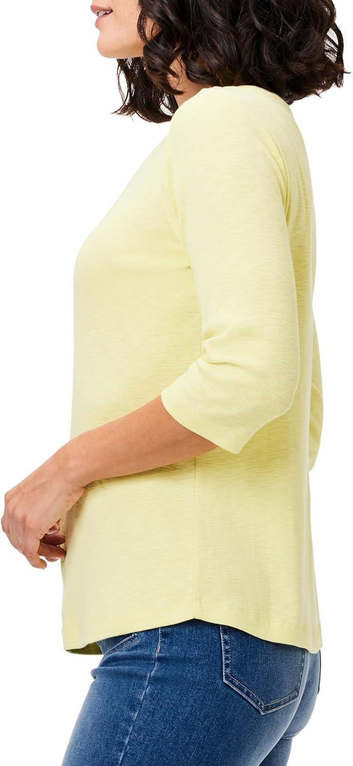 imageNICZOE Womens 34 Sleeve Boat TeeCitrus