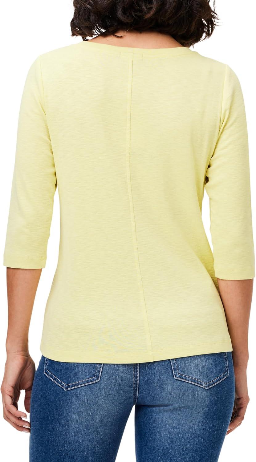 imageNICZOE Womens 34 Sleeve Boat TeeCitrus