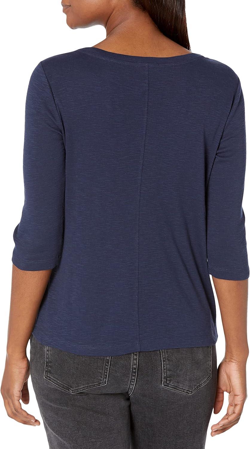 imageNICZOE Womens 34 Sleeve Boat TeeDark Indigo