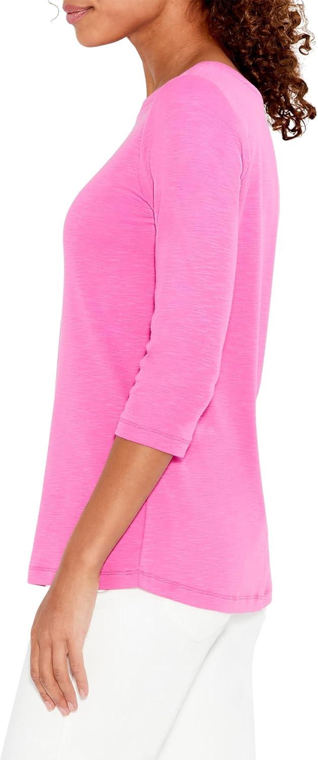 imageNICZOE Womens 34 Sleeve Boat TeeFreesia