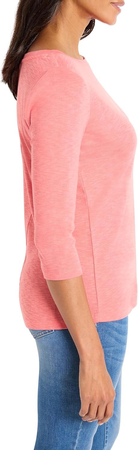 imageNICZOE Womens 34 Sleeve Boat TeeGuava