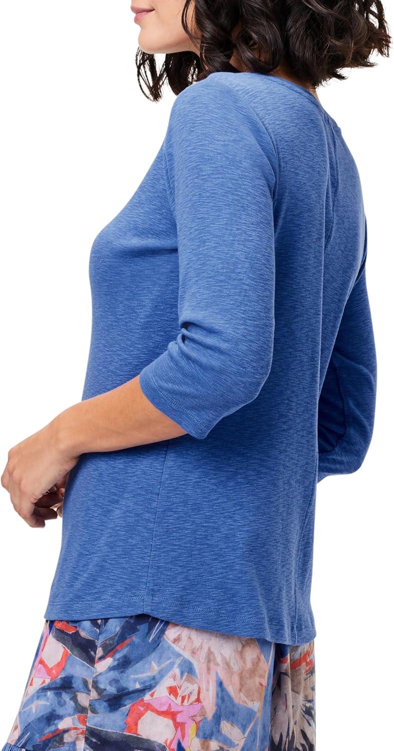 imageNICZOE Womens 34 Sleeve Boat TeeMorning Glory