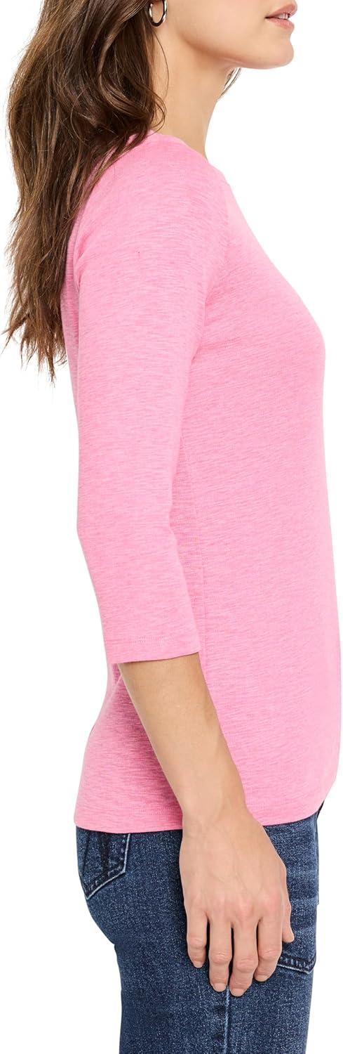 imageNICZOE Womens 34 Sleeve Boat TeeOrchid Petal Ht