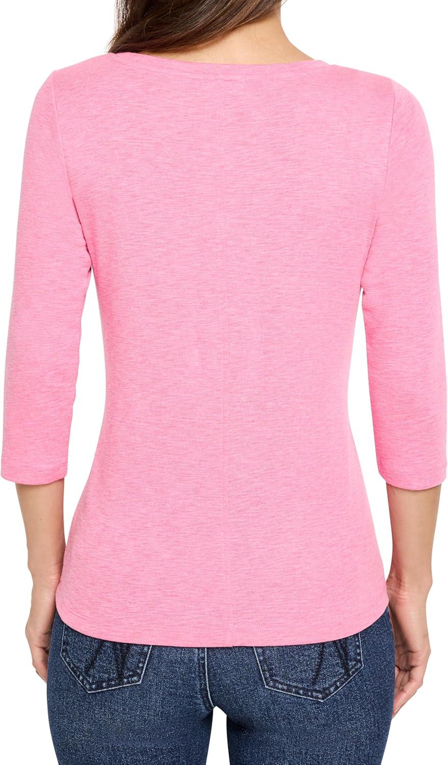 imageNICZOE Womens 34 Sleeve Boat TeeOrchid Petal Ht