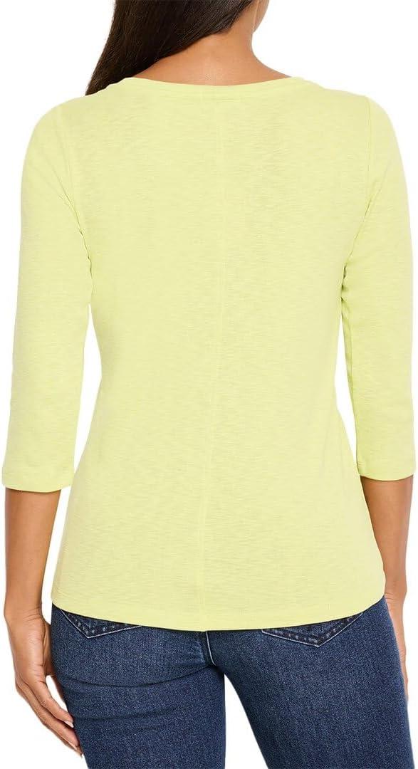 imageNICZOE Womens 34 Sleeve Boat TeePistachio