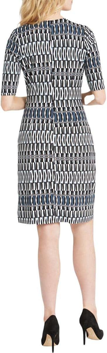 imageNICZOE Womens Batik Stripe Twist DressBlue Multi