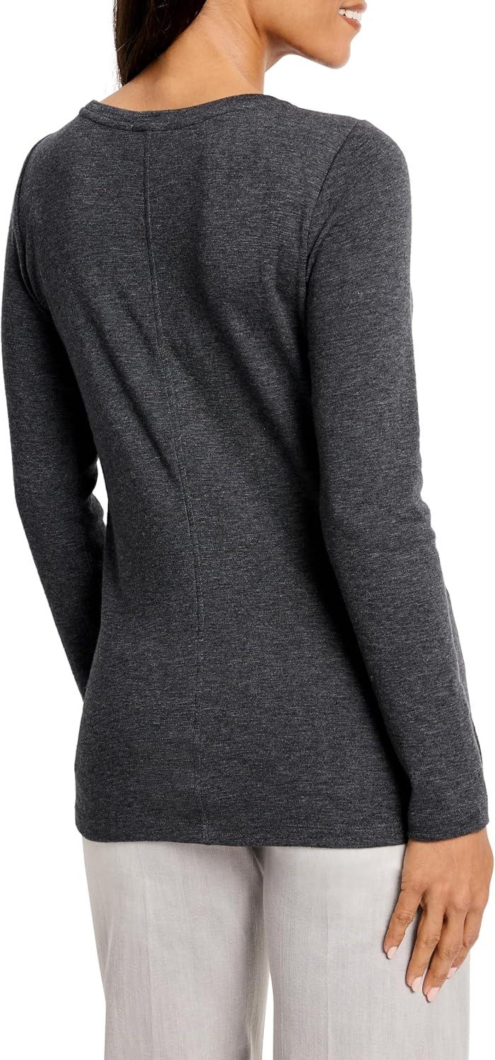 imageNICZOE Womens Bracelet Sleeve Boat TeeCharcoal Heather