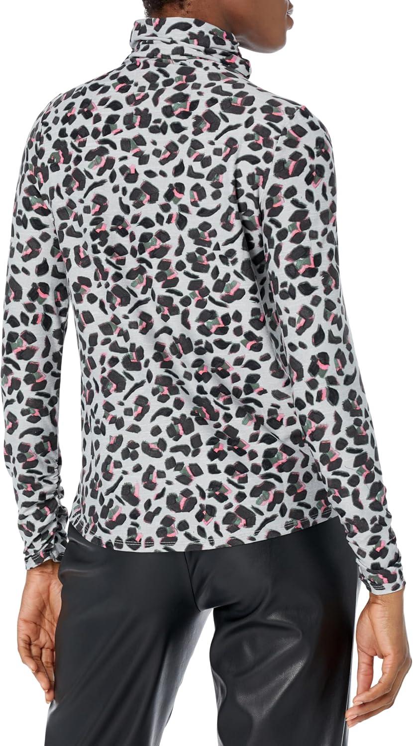 imageNICZOE Womens Cheetah Pop TopGrey Multi