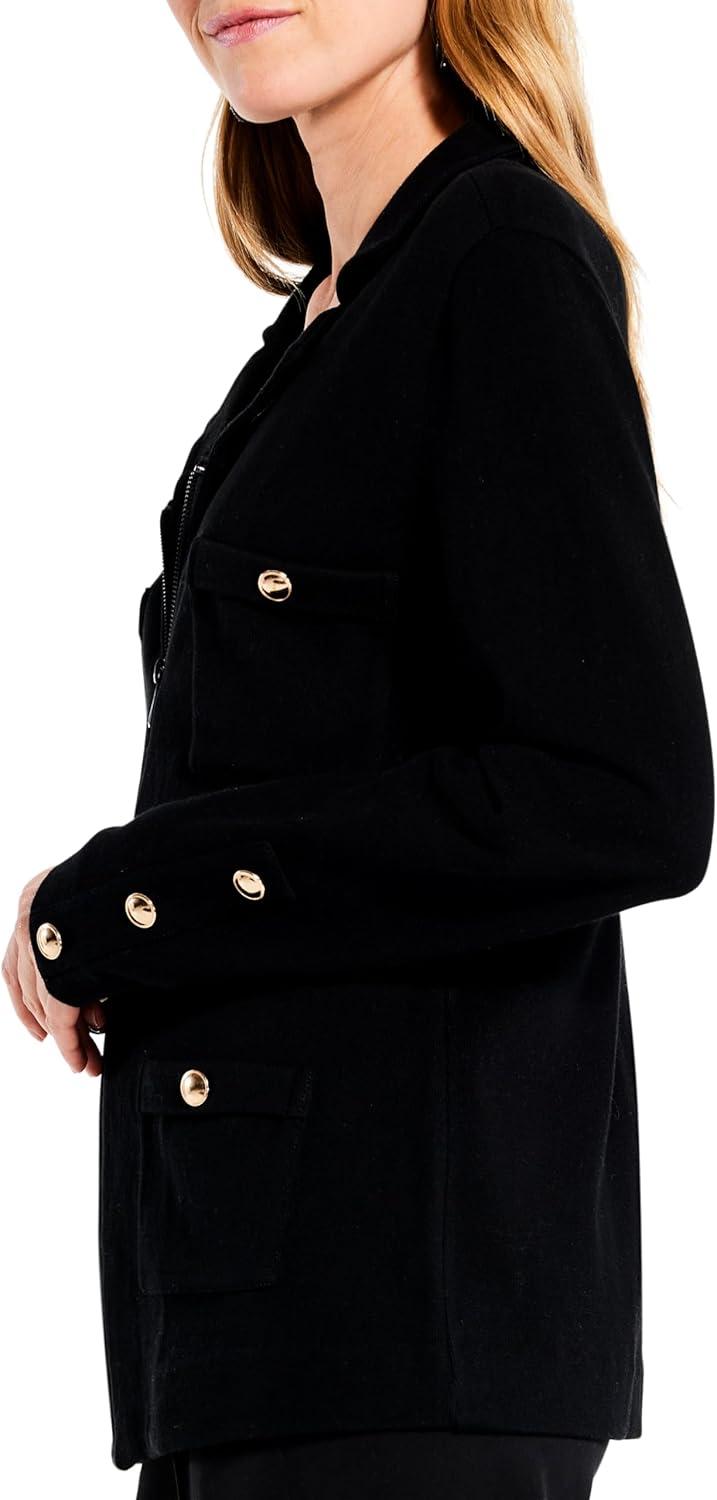 imageNICZOE Womens City Charm Knit BlazerBlack Onyx