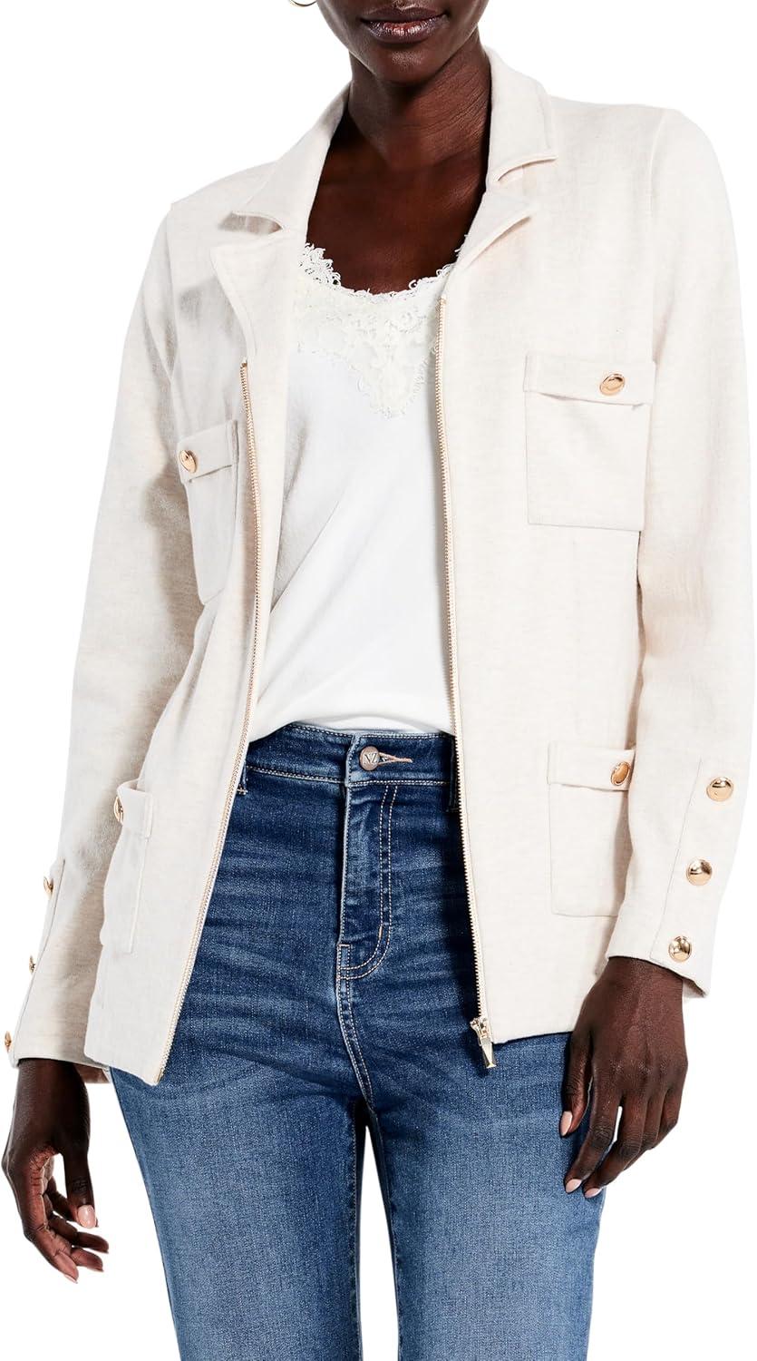imageNICZOE Womens City Charm Knit BlazerSandshell
