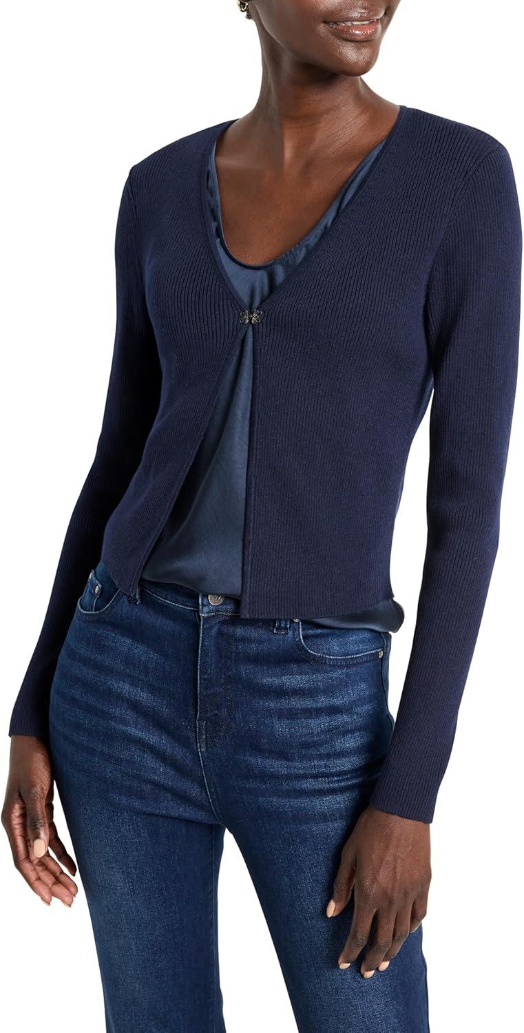 imageNICZOE Womens Cool Nights CardiganDark Indigo
