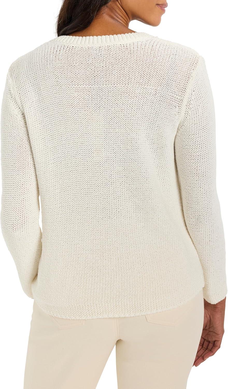 imageNICZOE Womens Crimpy Cord SweaterClassic Cream
