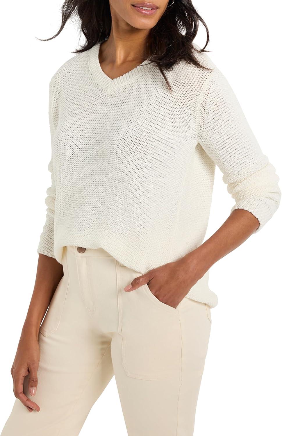 imageNICZOE Womens Crimpy Cord SweaterClassic Cream