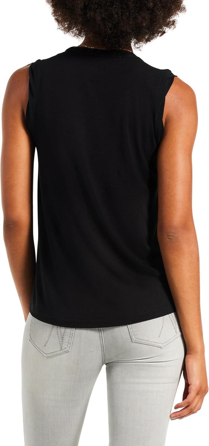 imageNICZOE Womens Date Night Drape TankBlack Onyx