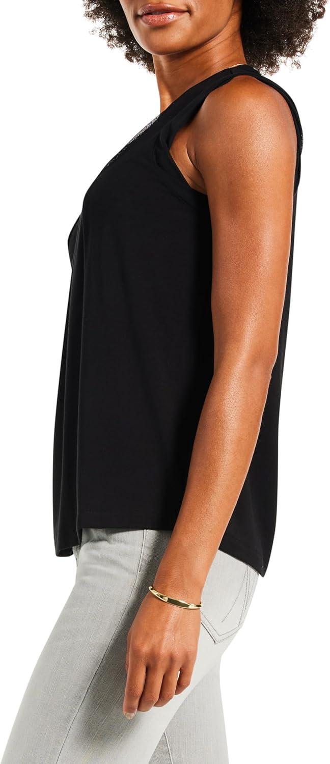 imageNICZOE Womens Date Night Drape TankBlack Onyx