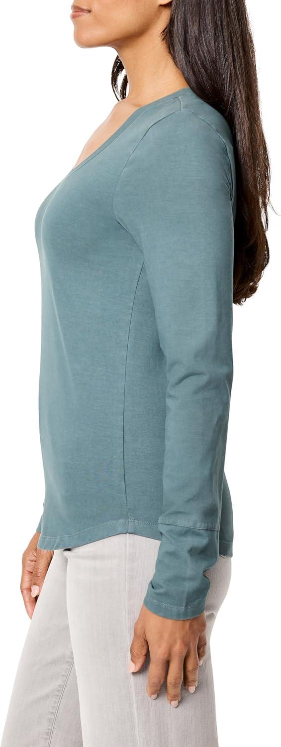 imageNICZOE Womens Long Sleeve Scoop Neck TeePatina