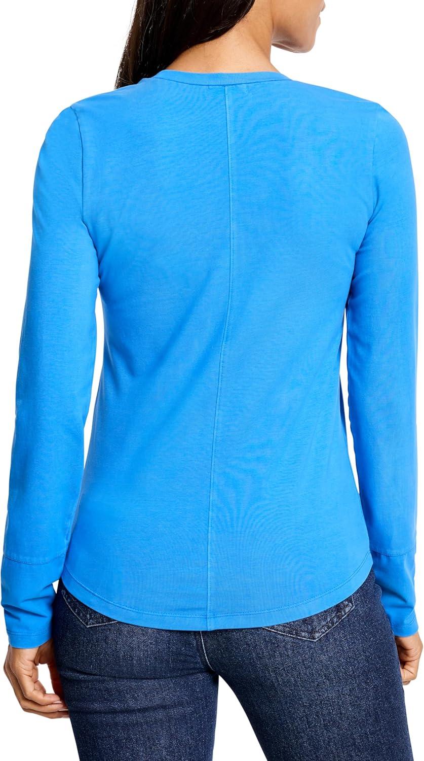 imageNICZOE Womens Long Sleeve Scoop Neck TeeSapphire