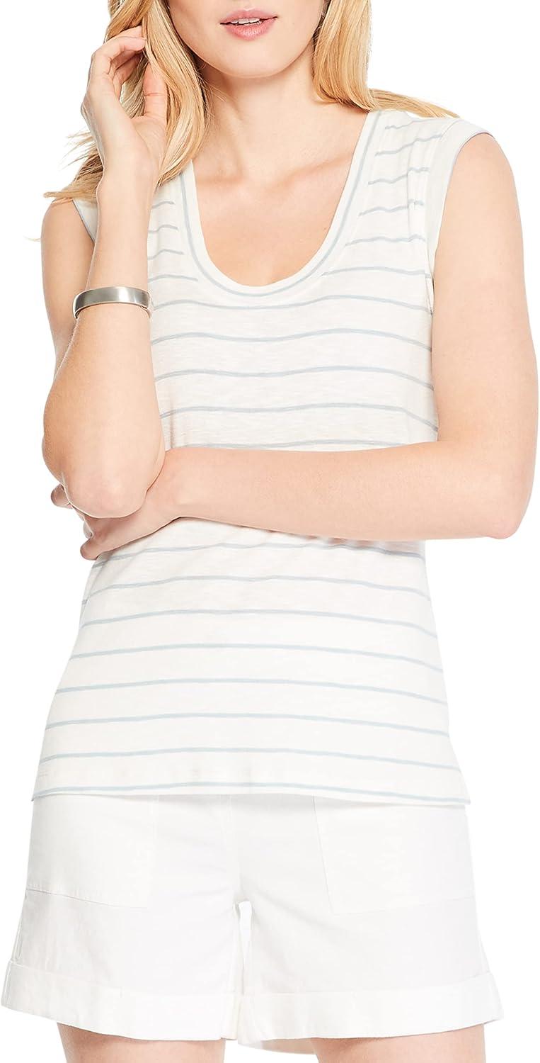 imageNICZOE Womens Mashpee Stripe TankPaper White