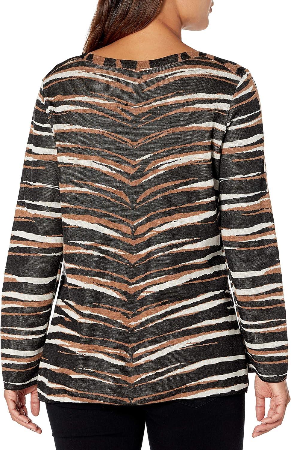 imageNICZOE Womens Mighty Zip SweaterBlack Multi