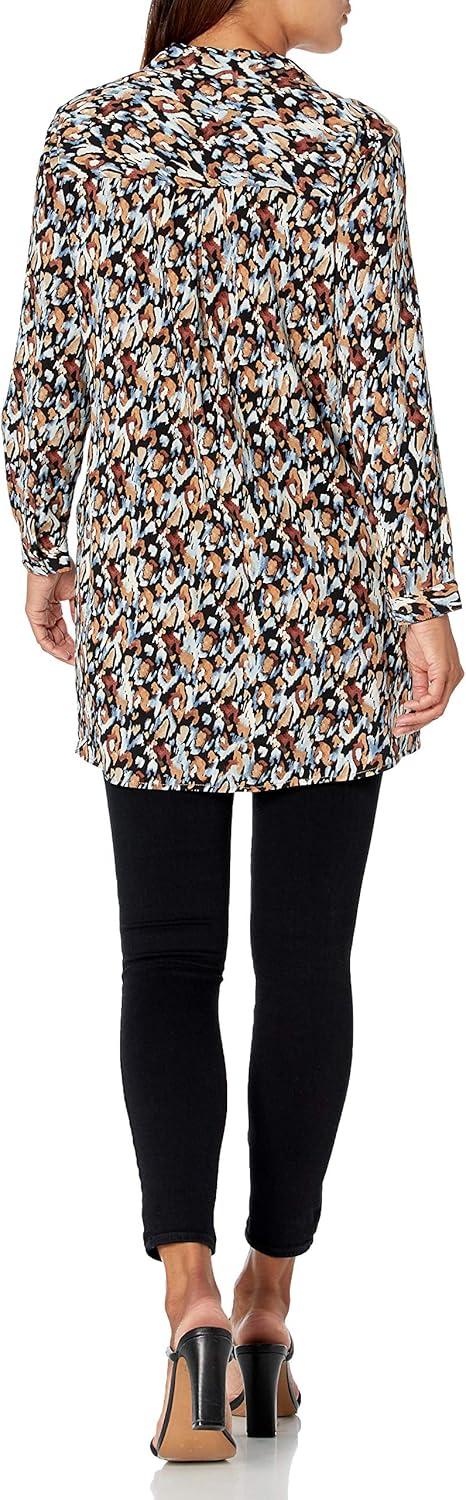 imageNICZOE Womens Painted Leopard DressIndigo Multi