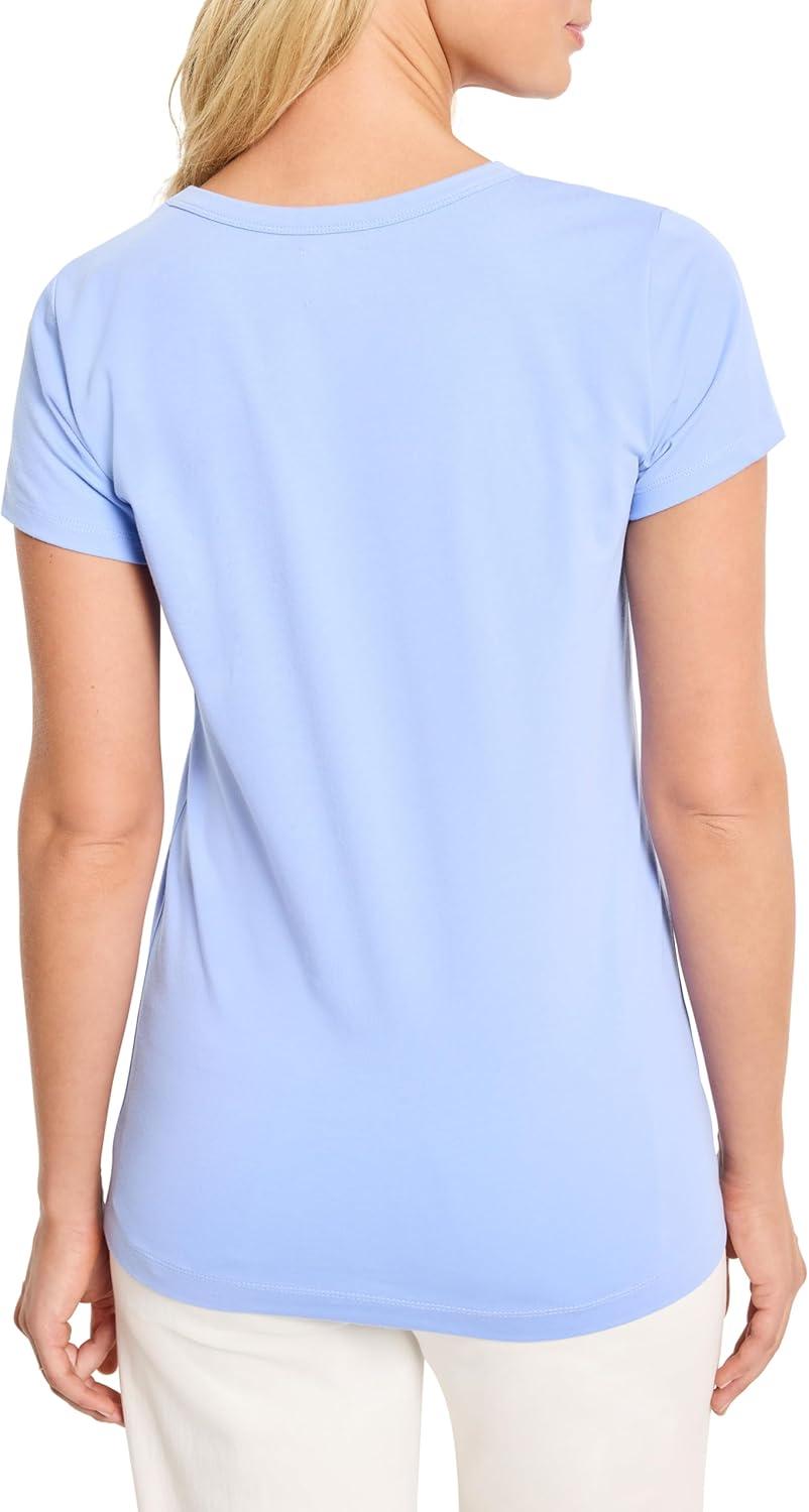 imageNICZOE Womens Perfect Knit Crew Neck TShirtIris