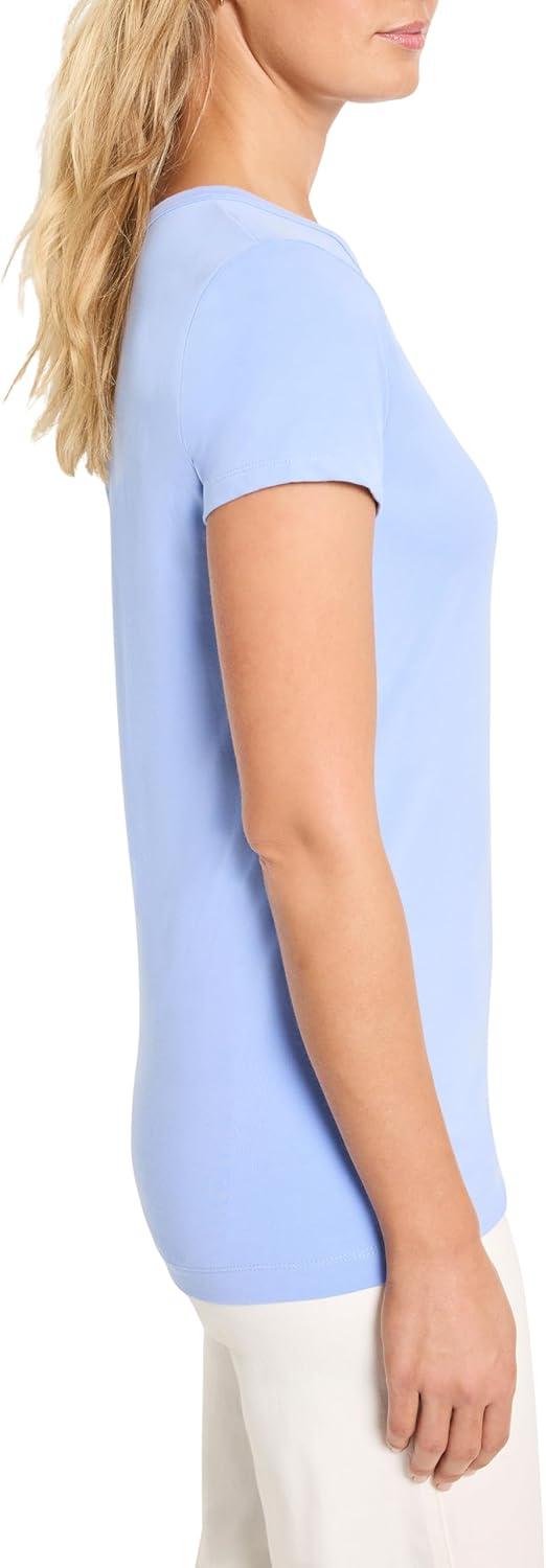 imageNICZOE Womens Perfect Knit Crew Neck TShirtIris