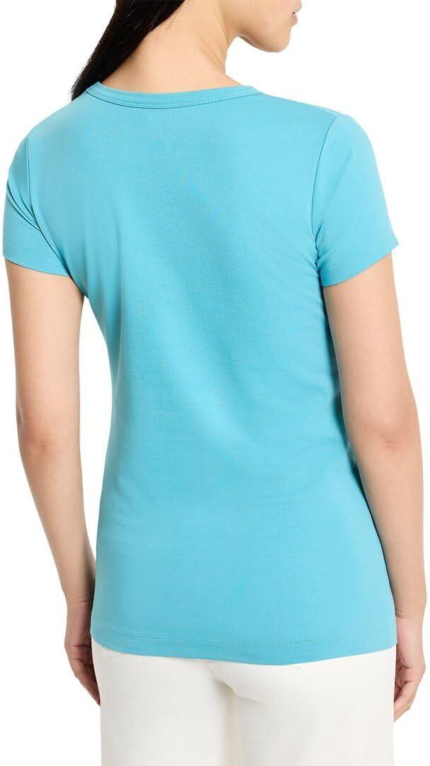 imageNICZOE Womens Perfect Knit Crew Neck TShirtRiveria