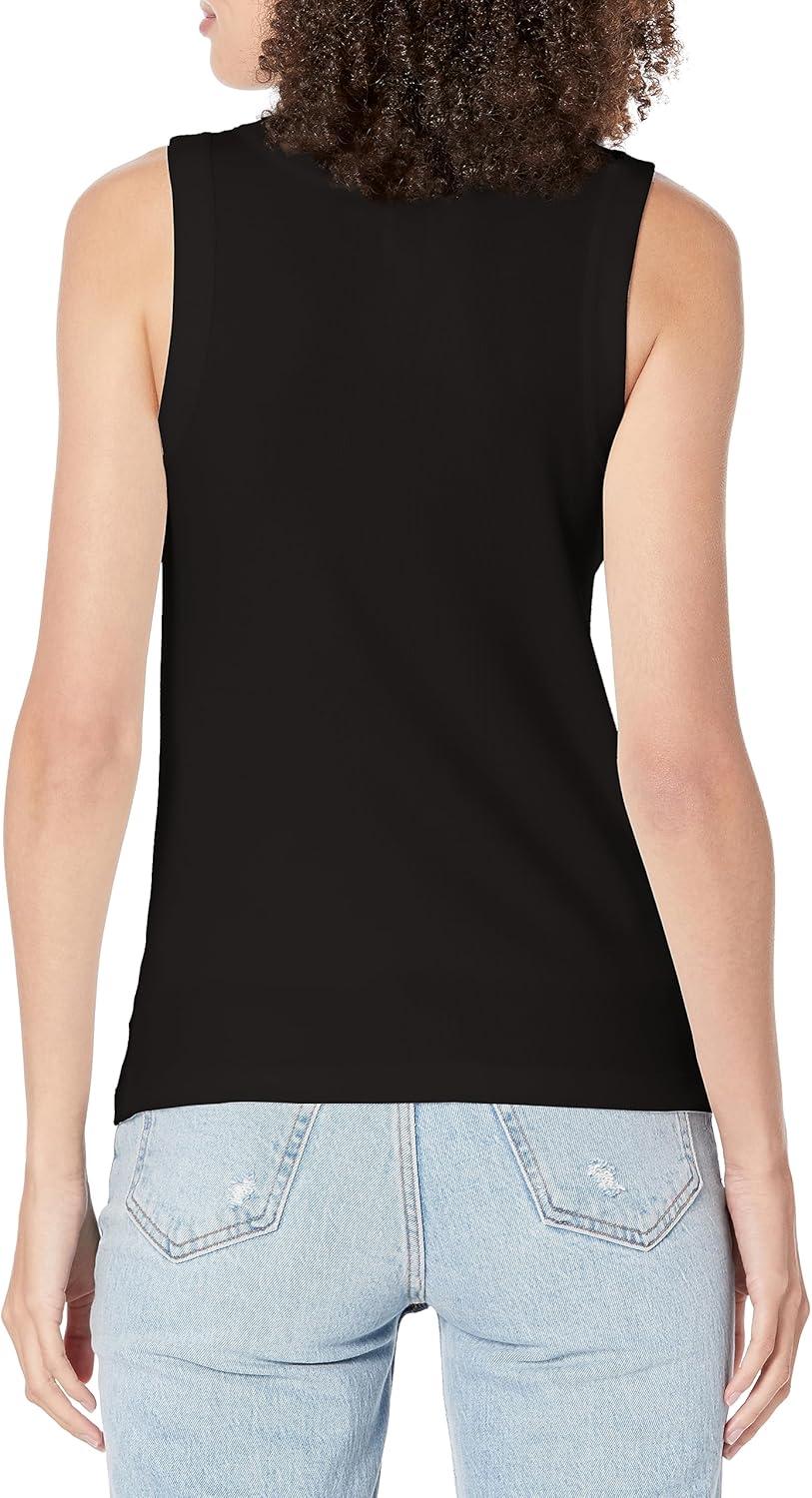 imageNICZOE Womens Perfect Knit Rib Scoop TankBlack Onyx
