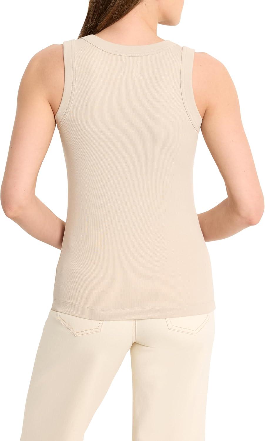 imageNICZOE Womens Perfect Knit Rib Scoop TankChamois