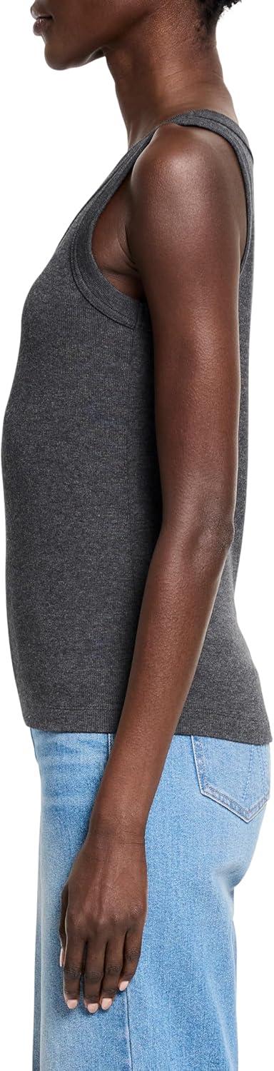 imageNICZOE Womens Perfect Knit Rib Scoop TankCharcoal Heather