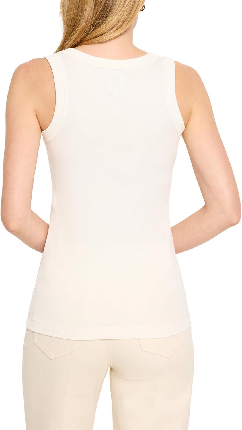 imageNICZOE Womens Perfect Knit Rib Scoop TankClassic Cream