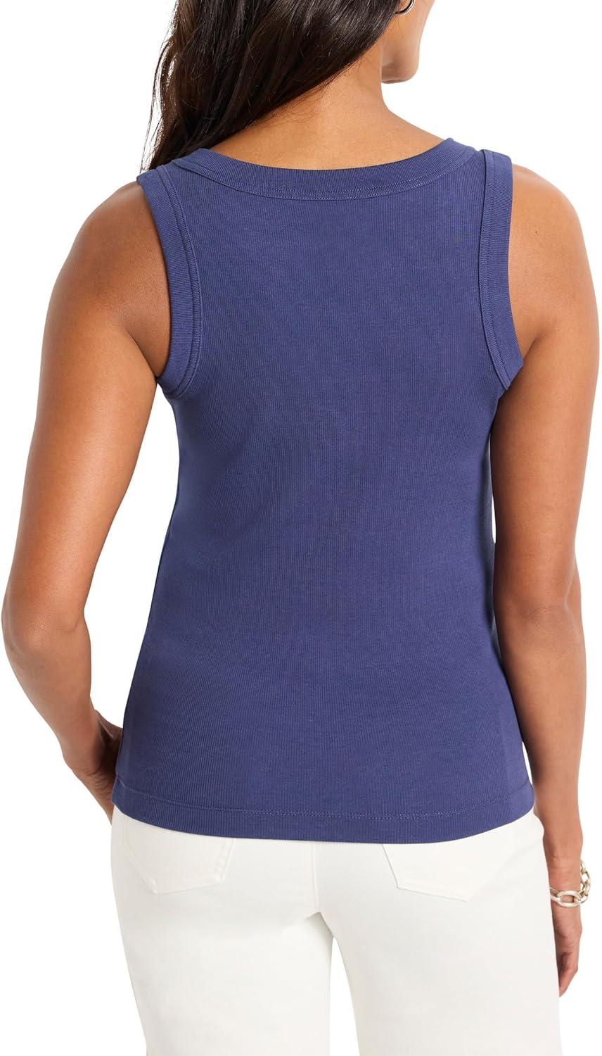 imageNICZOE Womens Perfect Knit Rib Scoop TankDusk