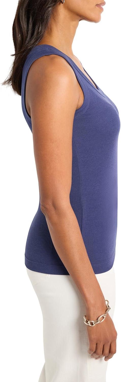 imageNICZOE Womens Perfect Knit Rib Scoop TankDusk