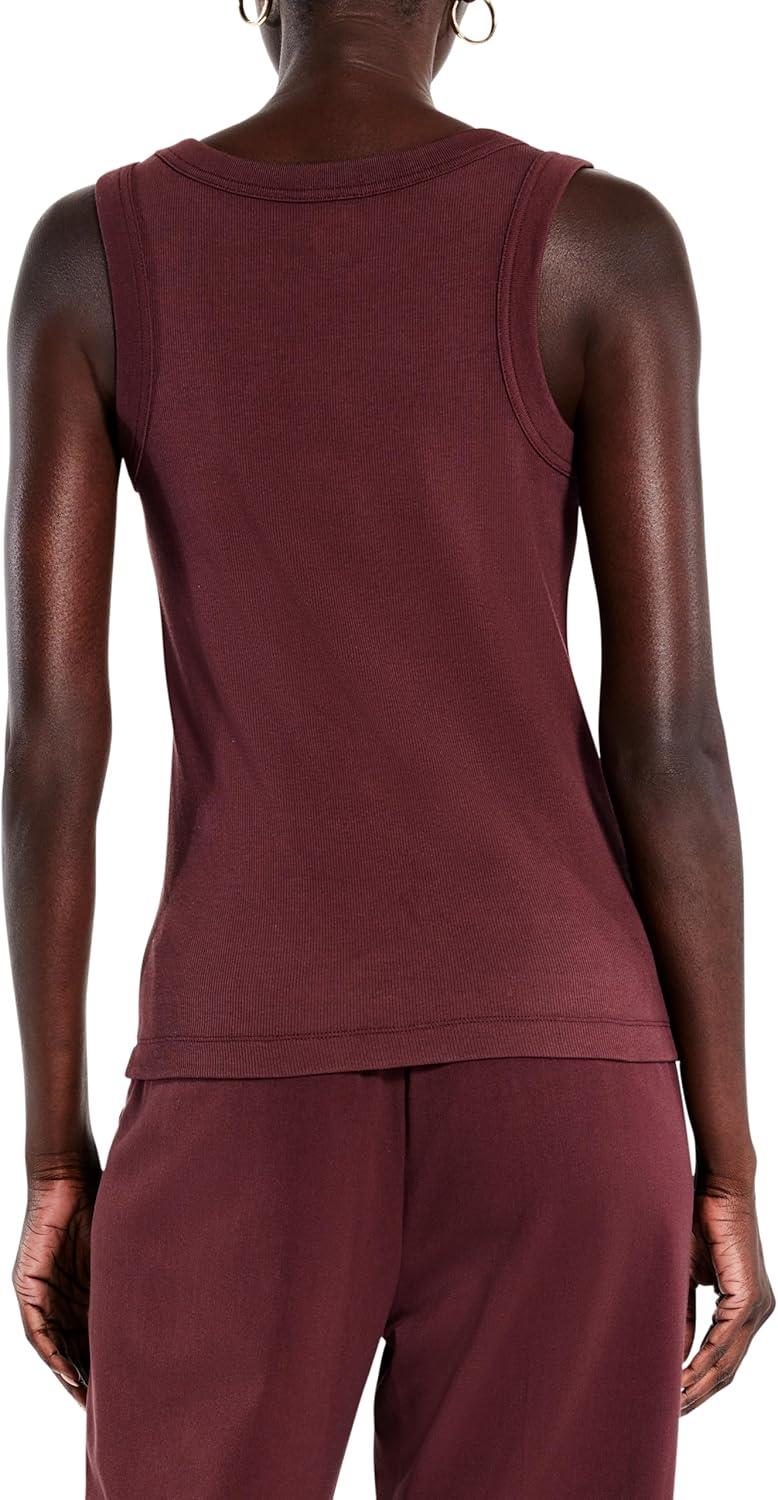 imageNICZOE Womens Perfect Knit Rib Scoop TankRedwood