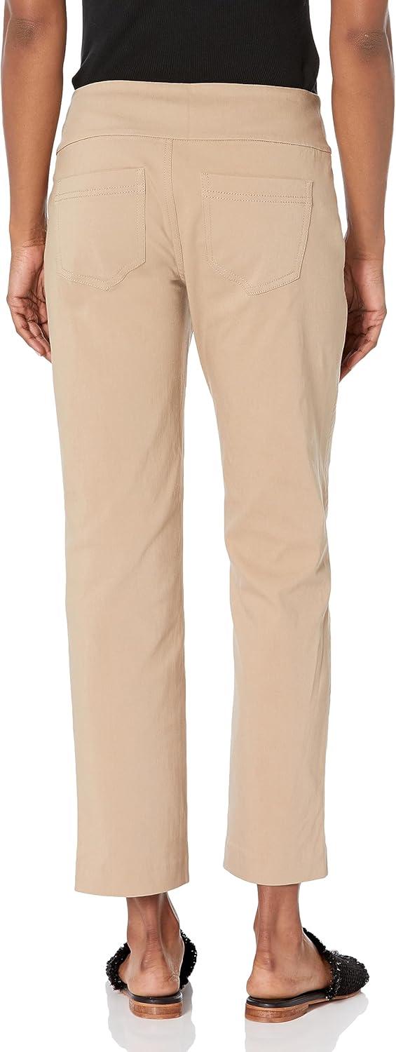 imageNICZOE Womens Petite 265quot Wonderstretch Pocket Straight Leg PantBiscotti