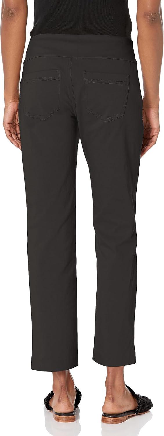 imageNICZOE Womens Petite 265quot Wonderstretch Pocket Straight Leg PantCharcoal